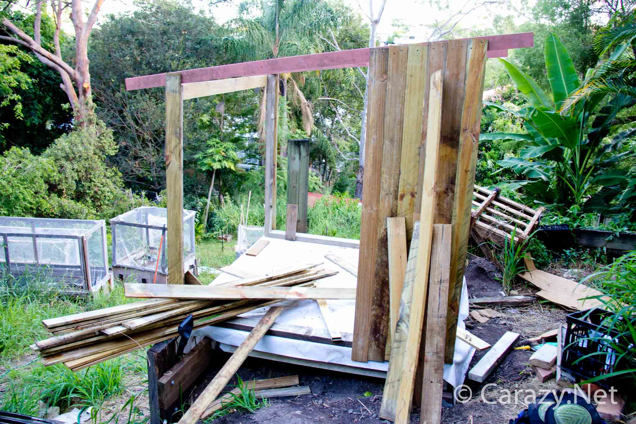 DIY Chicken coop build - Wall framework and side panels